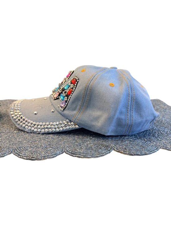 USA Dopamine Rhinestone Baseball Cap Denim Patriotic Glam Hat America 250 Festiv main image 8